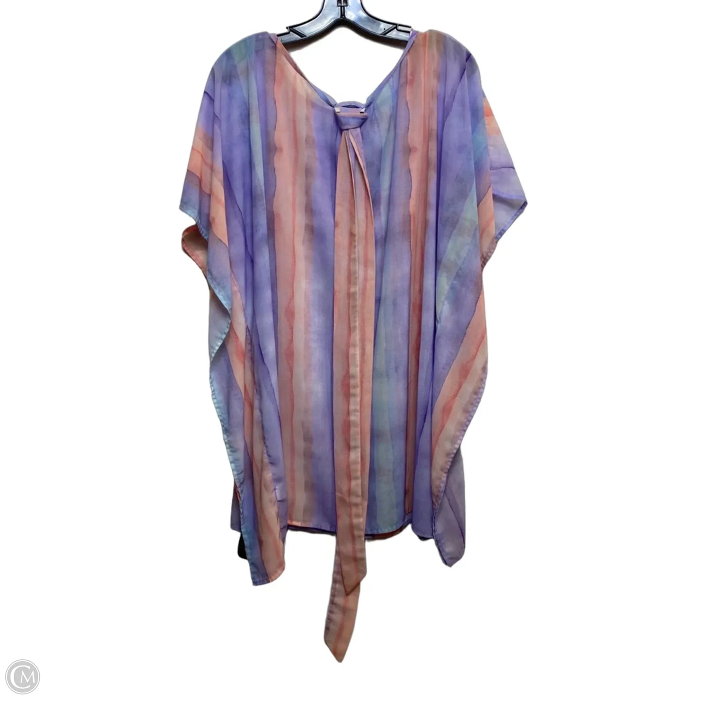 Top Short Sleeve By L Love In Purple, Size: 1x