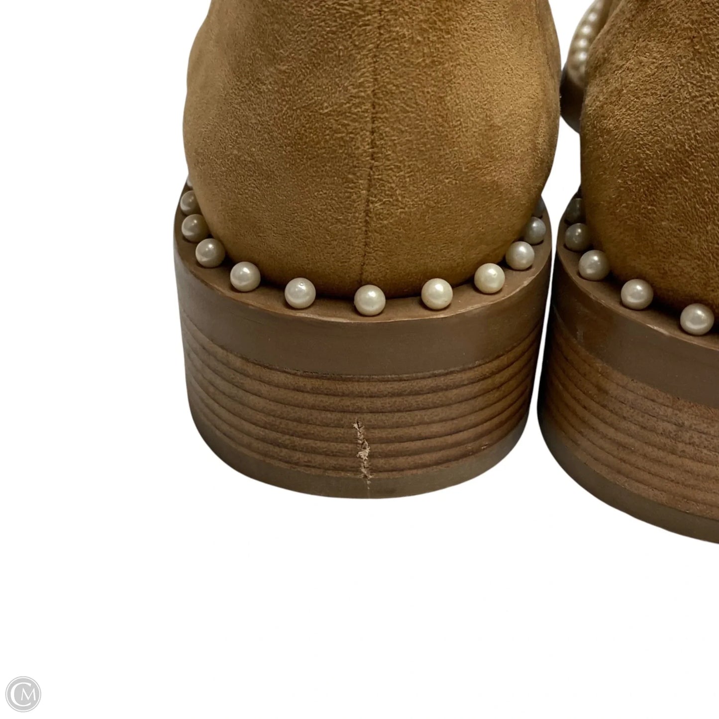 Boots Designer By Stuart Weitzman In Brown, Size: 7.5