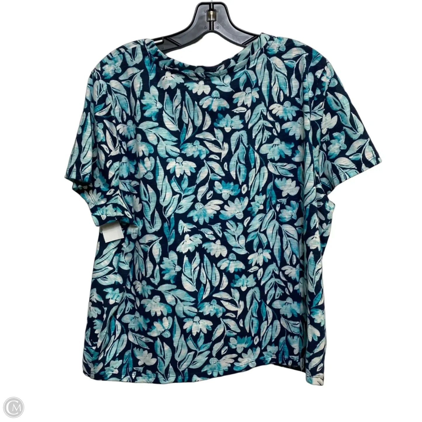 Top Short Sleeve By Wonderly In Blue, Size: Xl