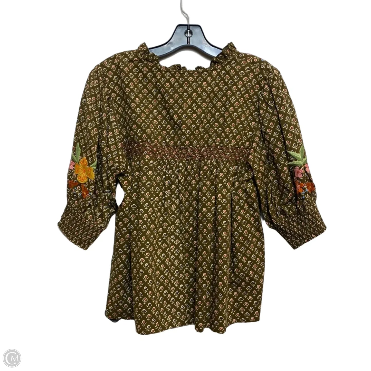 Top Short Sleeve By Thml In Green, Size: L