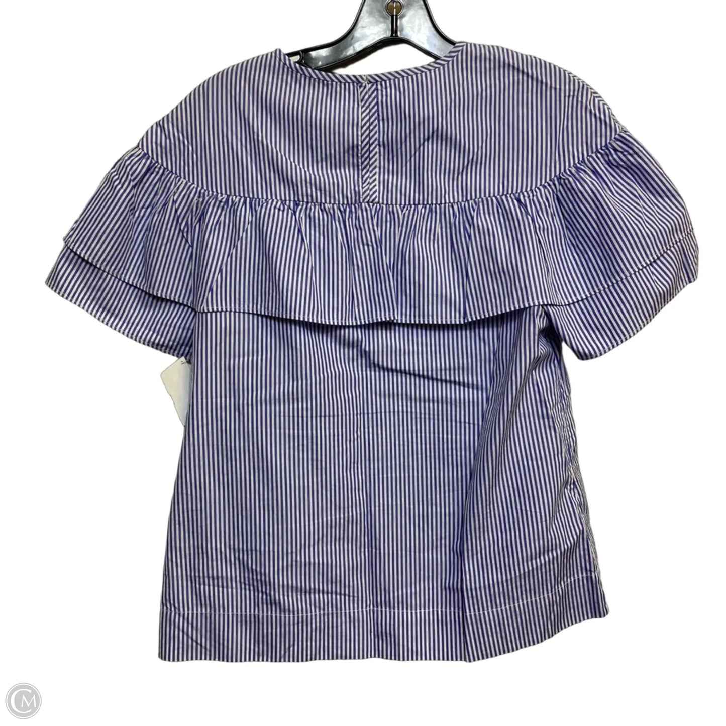 Top Short Sleeve By J. Crew In Blue & White, Size: S