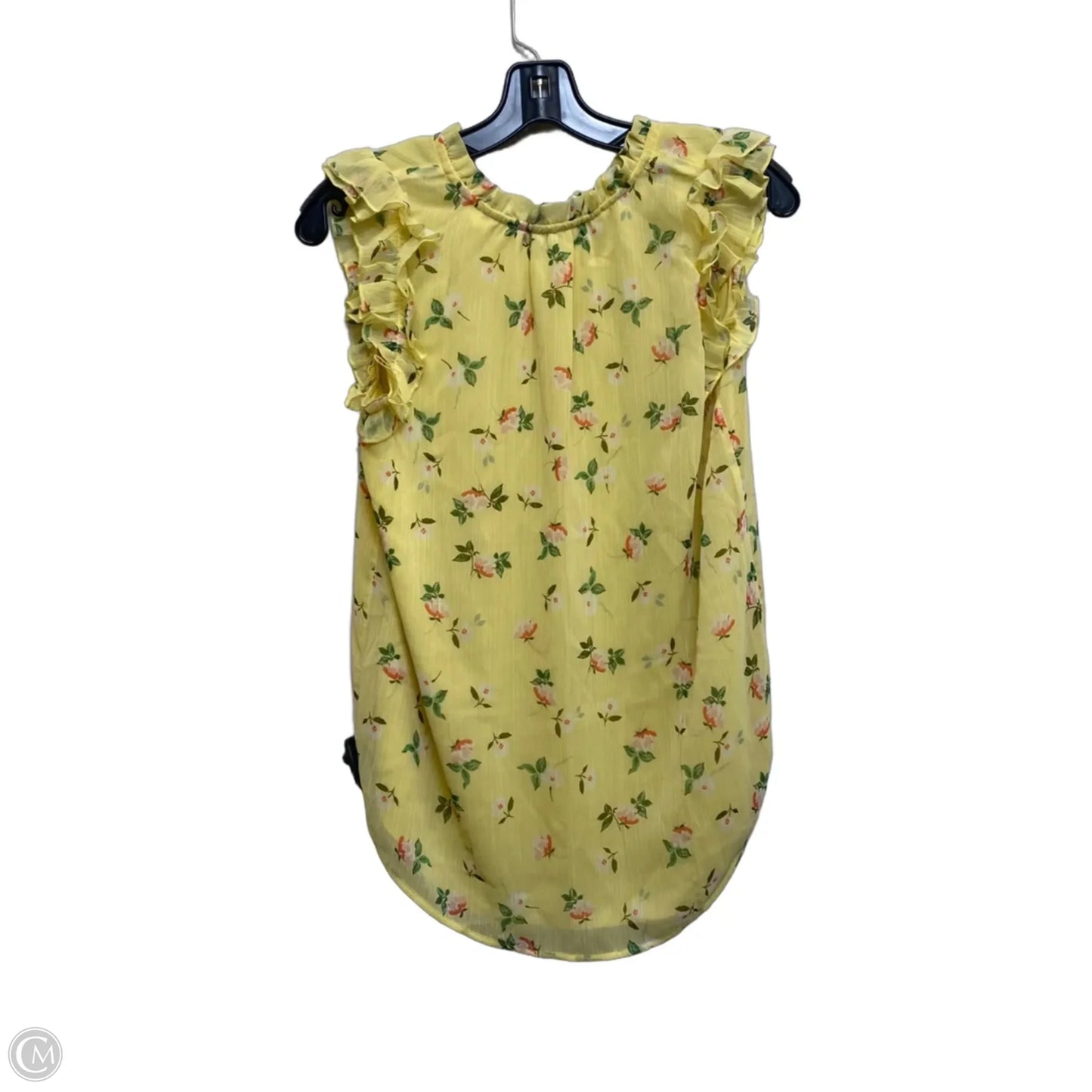 Top Sleeveless By Loft In Yellow, Size: S