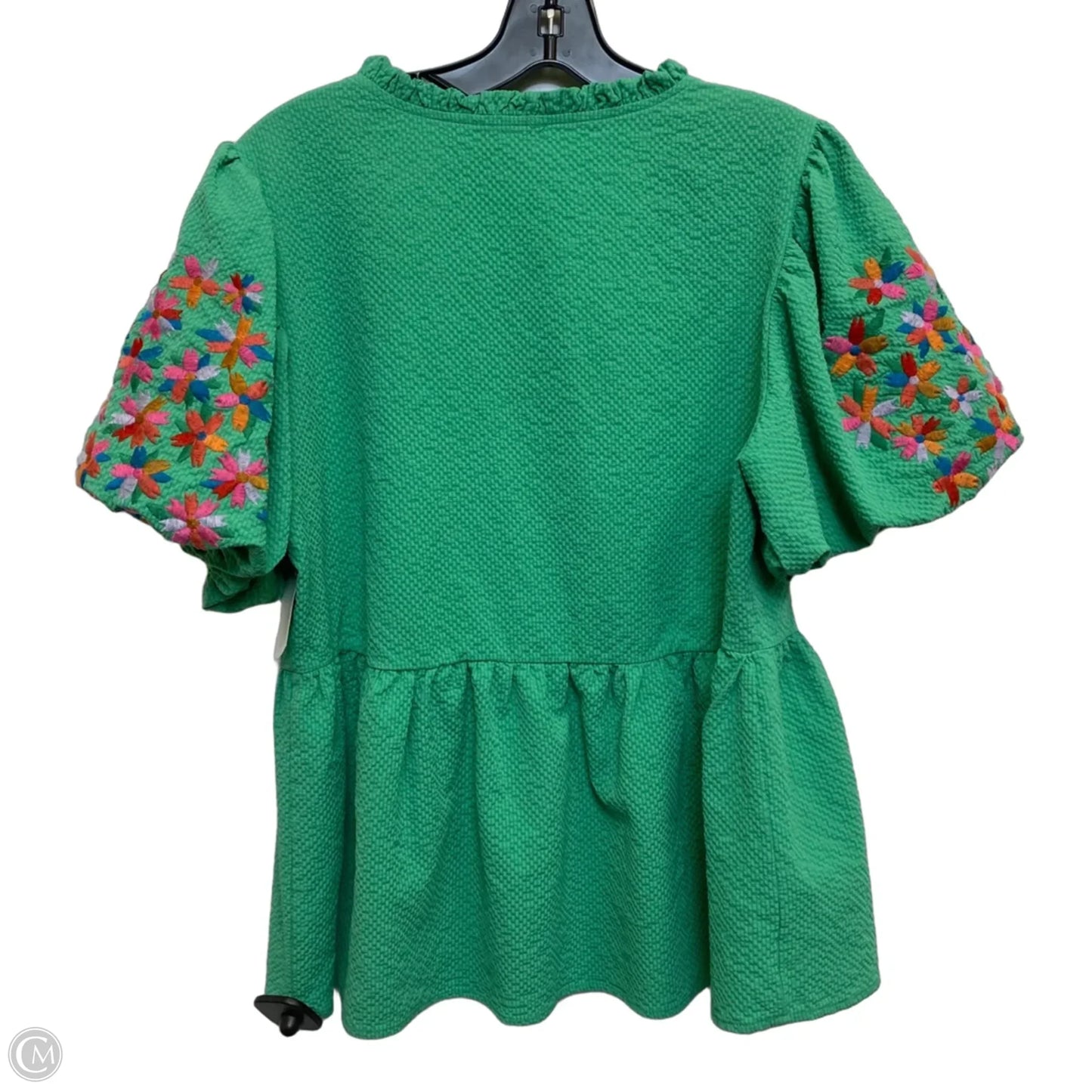 Top Short Sleeve By Jodifl In Green, Size: M
