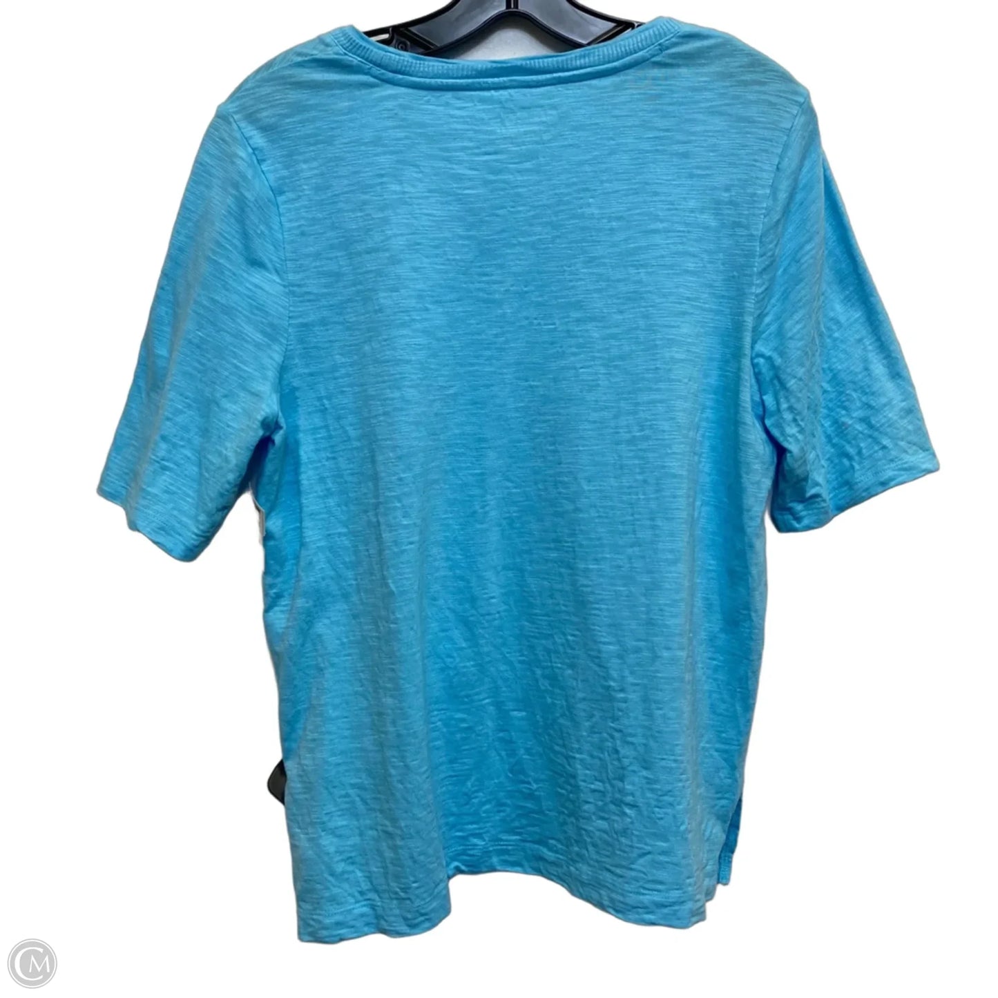 Top Short Sleeve Basic By Chicos In Blue, Size: M