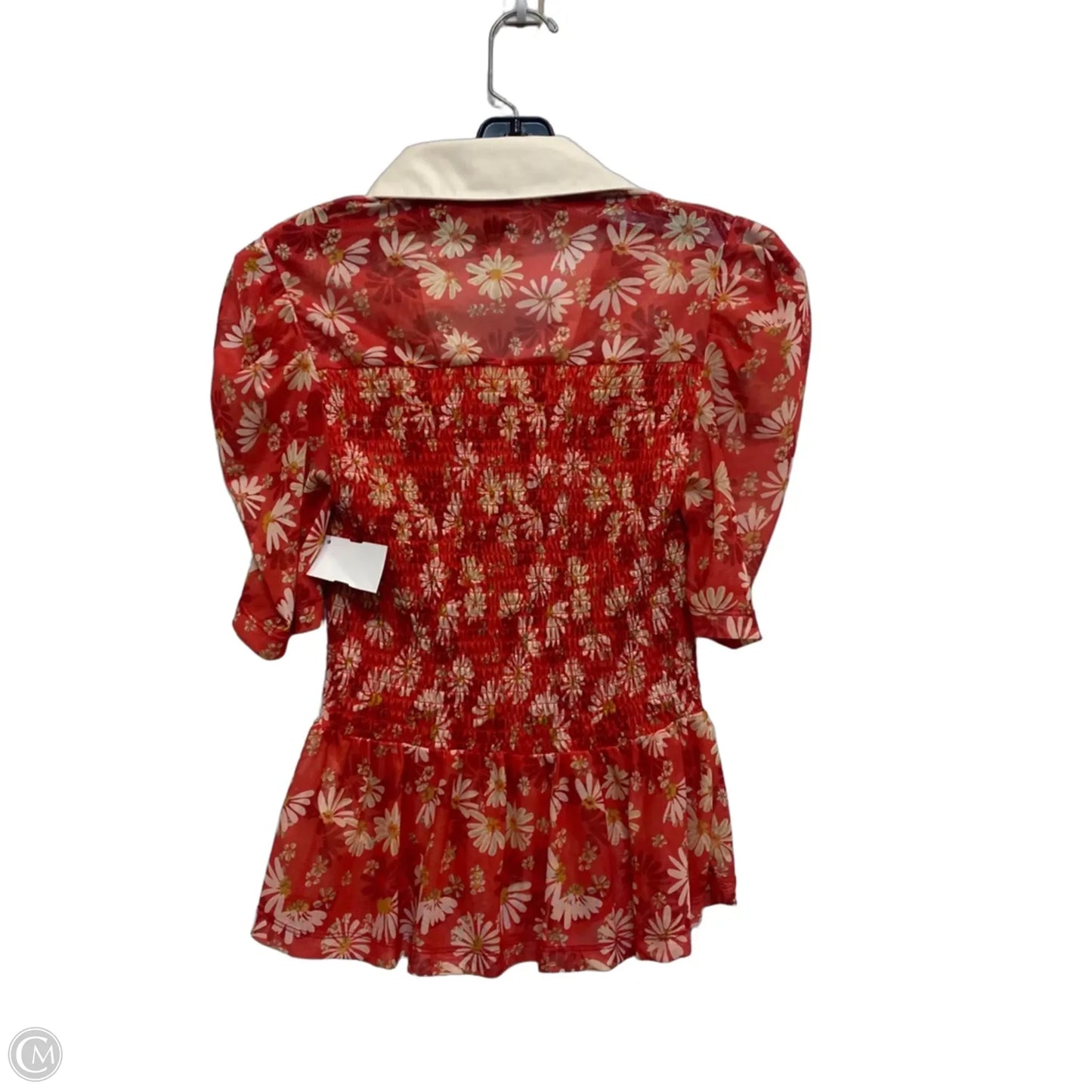 Top Short Sleeve By Maeve In Cream & Red, Size: Xs