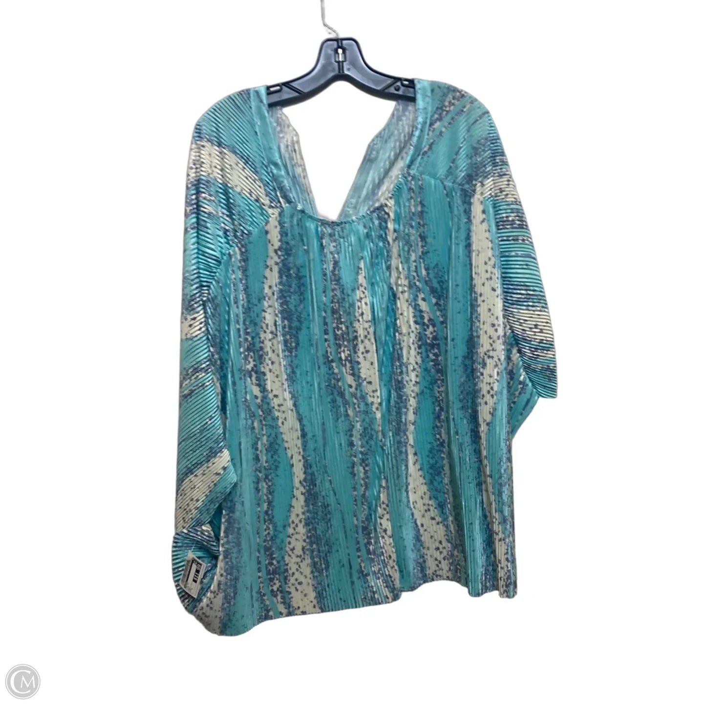 Top Short Sleeve By Entro In Blue, Size: L