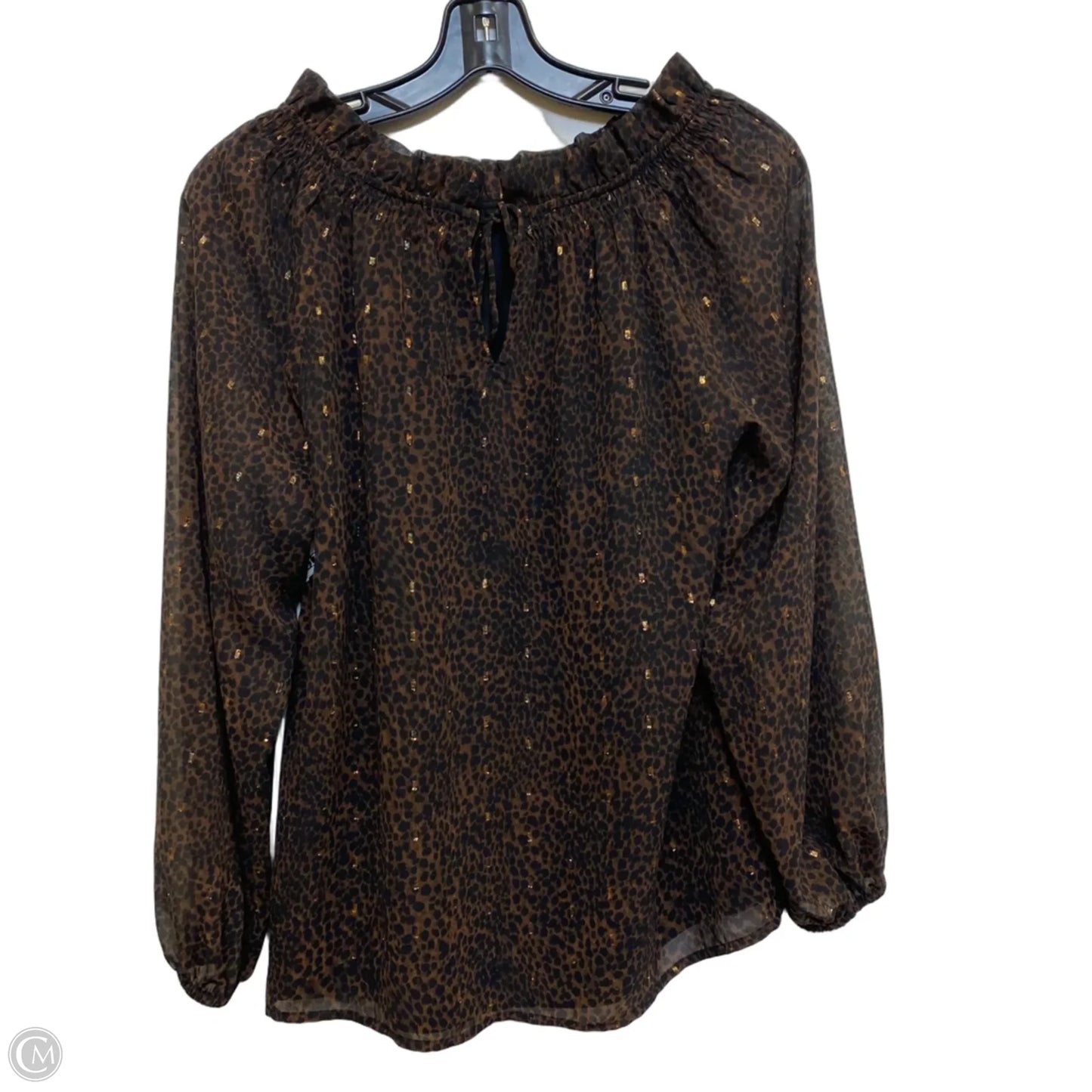 Blouse 3/4 Sleeve By Talbots In Brown, Size: S