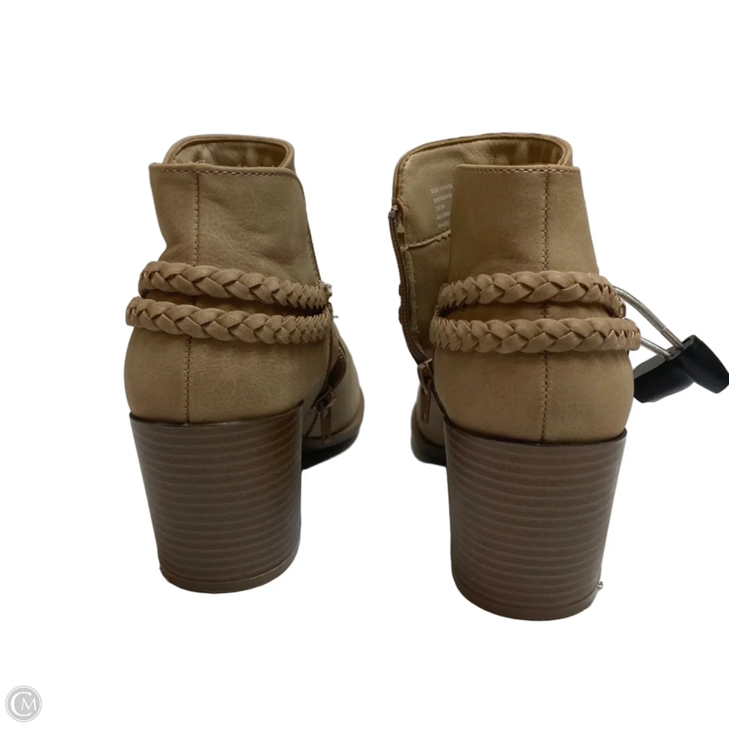 Boots Ankle Heels By Sugar In Tan, Size: 7.5