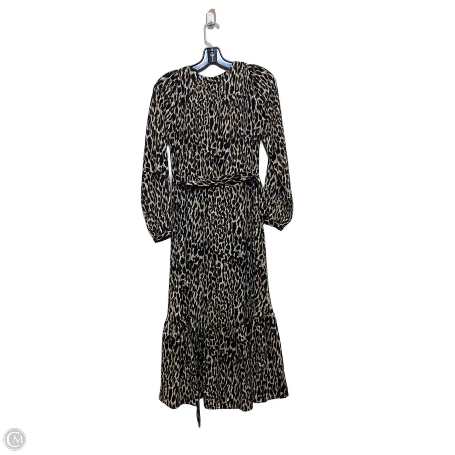 Dress Casual Midi By Banana Republic In Animal Print, Size: Xs