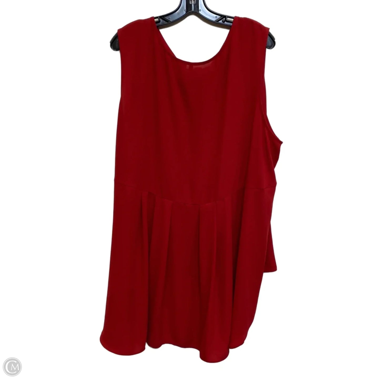 Tunic Sleeveless By Cato In Red, Size: 4x
