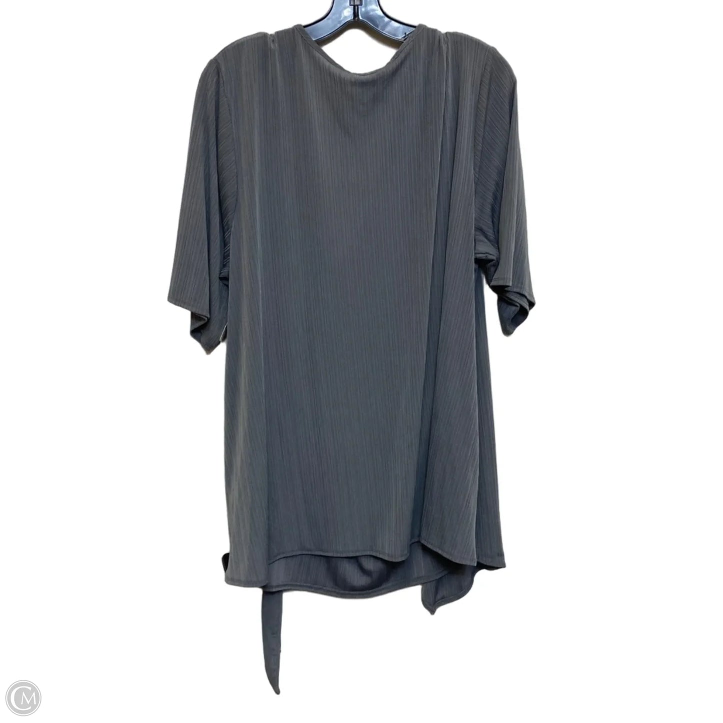 Top Short Sleeve By Cato In Grey, Size: 3x