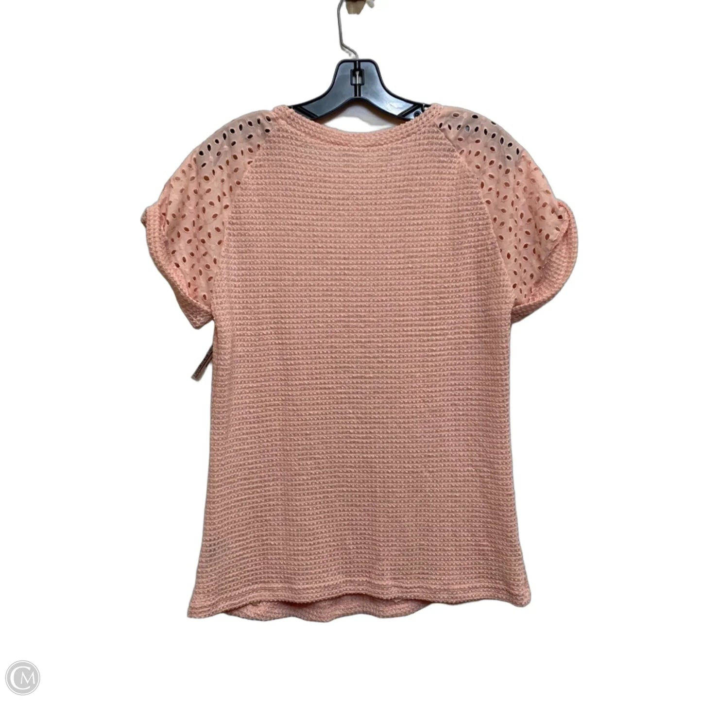 Top Short Sleeve By Shein In Pink, Size: L