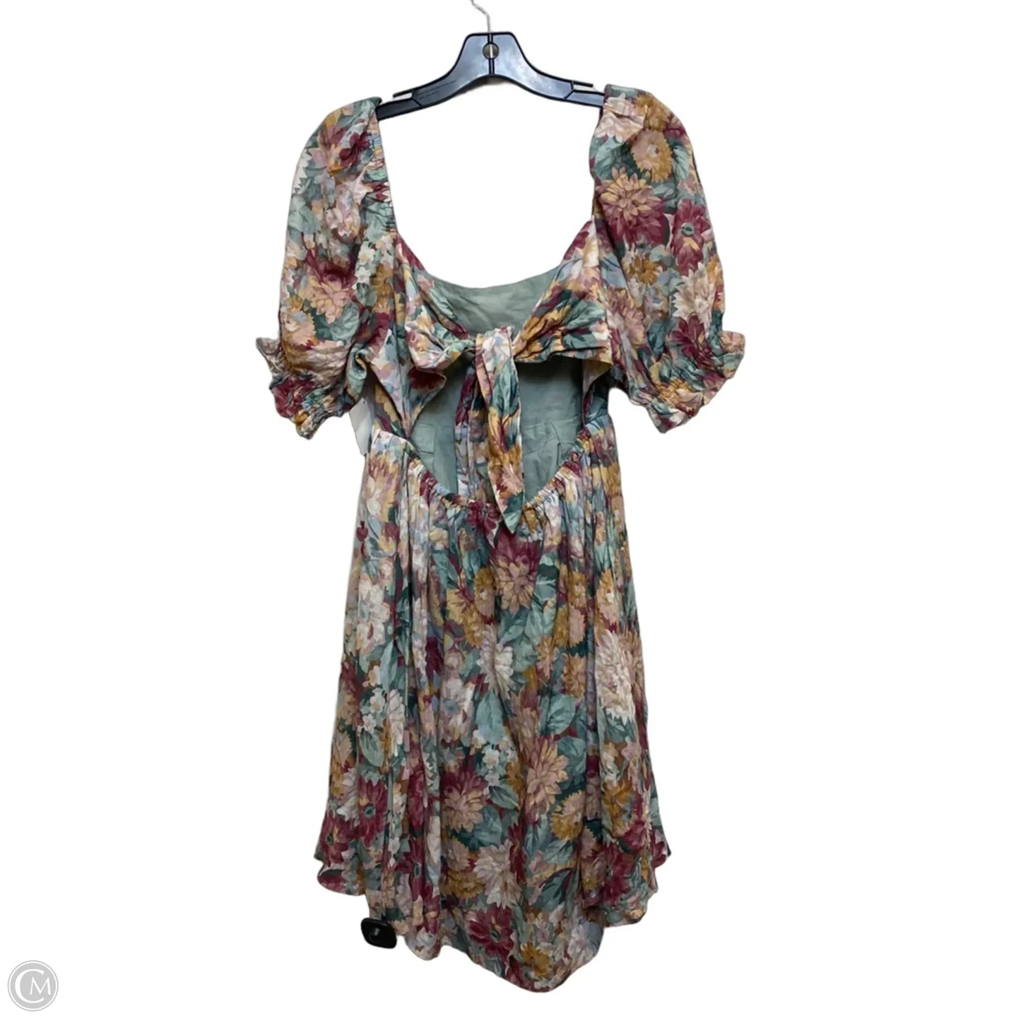 Dress Casual Short By Clothes Mentor In Green & Pink, Size: M