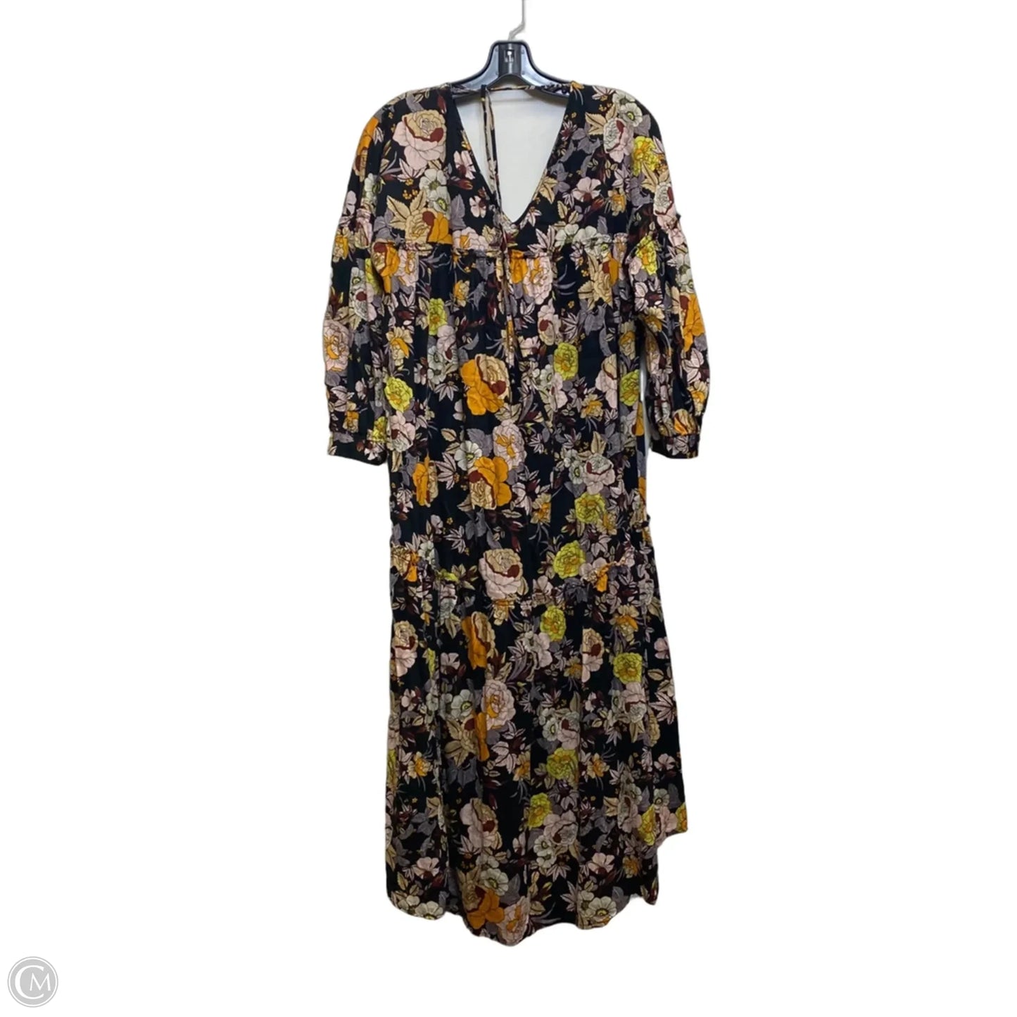 Dress Casual Maxi By Who What Wear In Black & Orange, Size: S