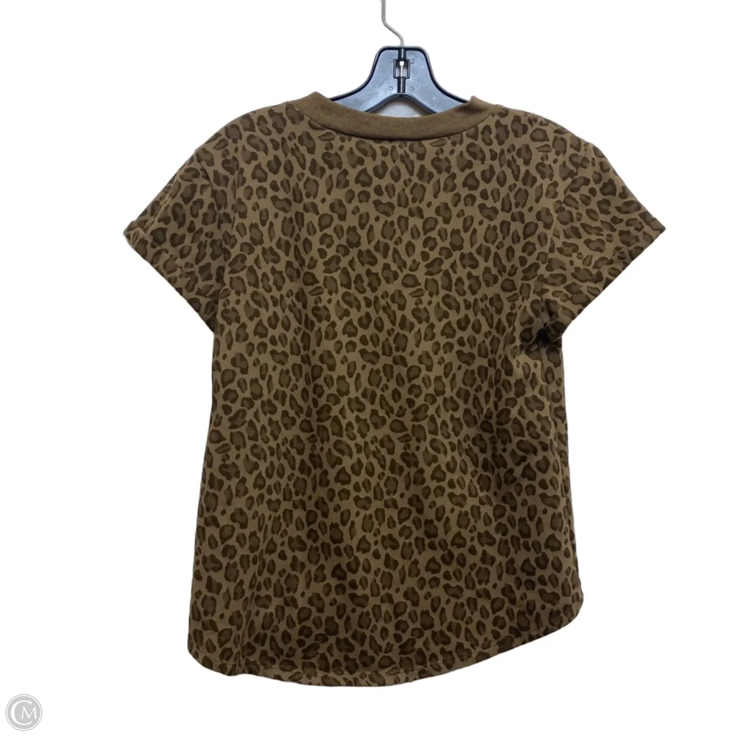 Top Short Sleeve By Polygram In Animal Print, Size: S