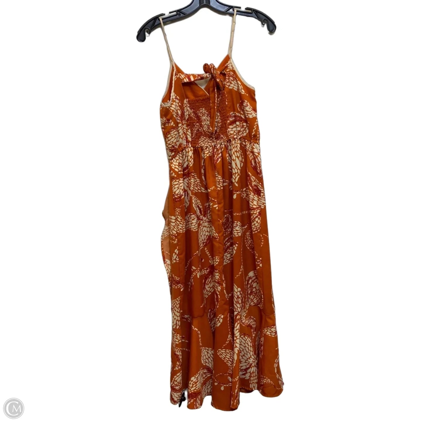 Dress Casual Maxi By Band Of The Free In Cream & Orange, Size: M