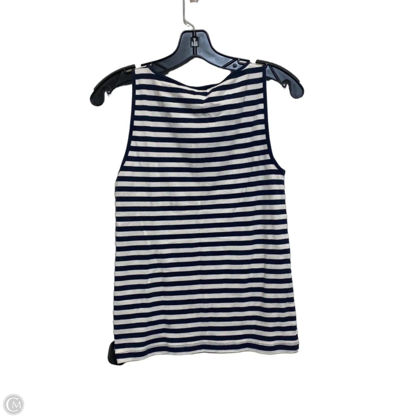 Top Sleeveless By J. Crew In Blue & White, Size: M