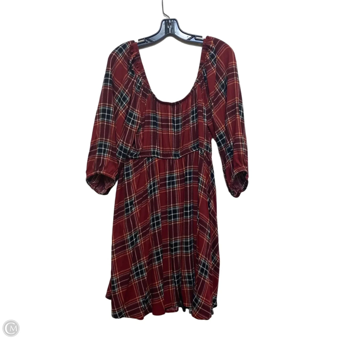 Dress Casual Short By Torrid In Red & Tan, Size: Xl