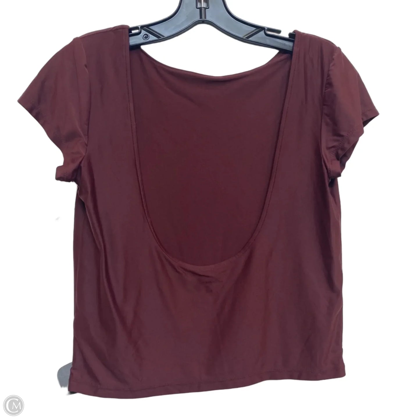 Top Short Sleeve By Wild Fable In Maroon, Size: L
