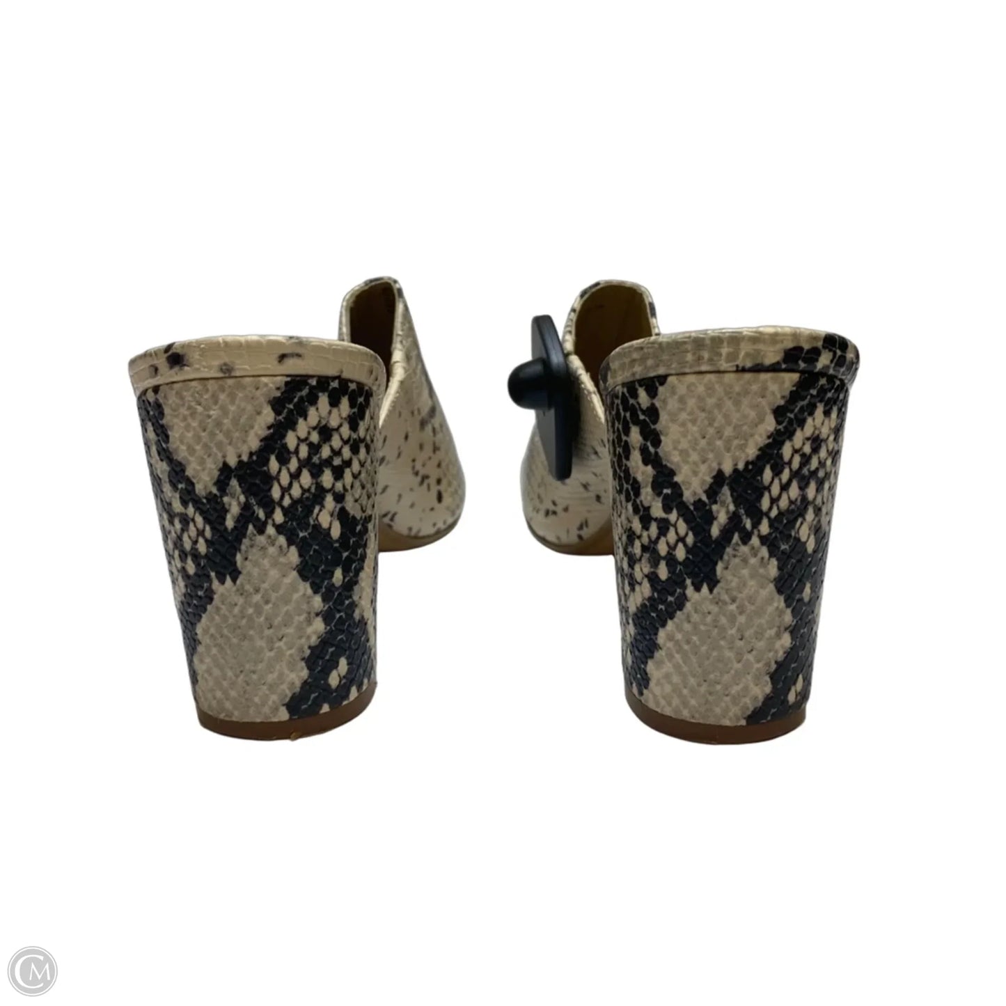 Sandals Heels Block By Steve Madden In Snakeskin Print, Size: 10