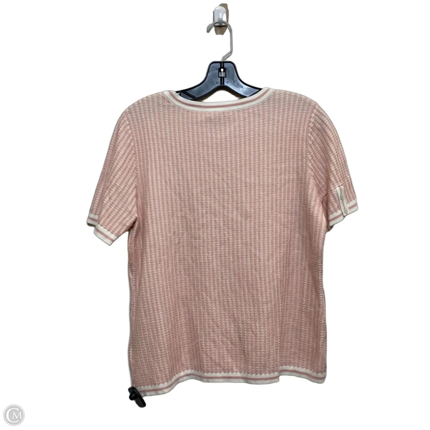 Top Short Sleeve By Brooks Brothers In Pink, Size: L