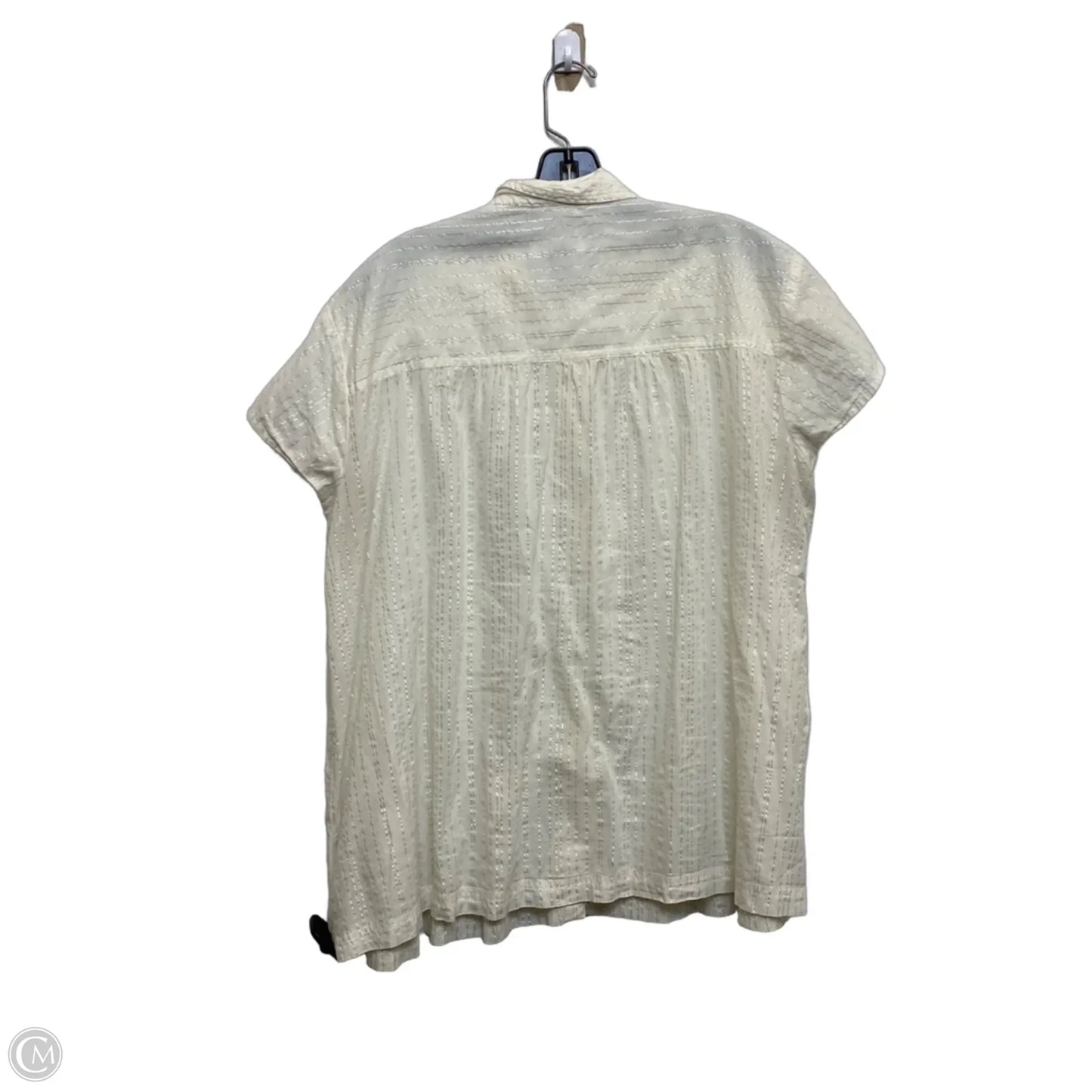 Top Short Sleeve By Pilcro In Cream, Size: L