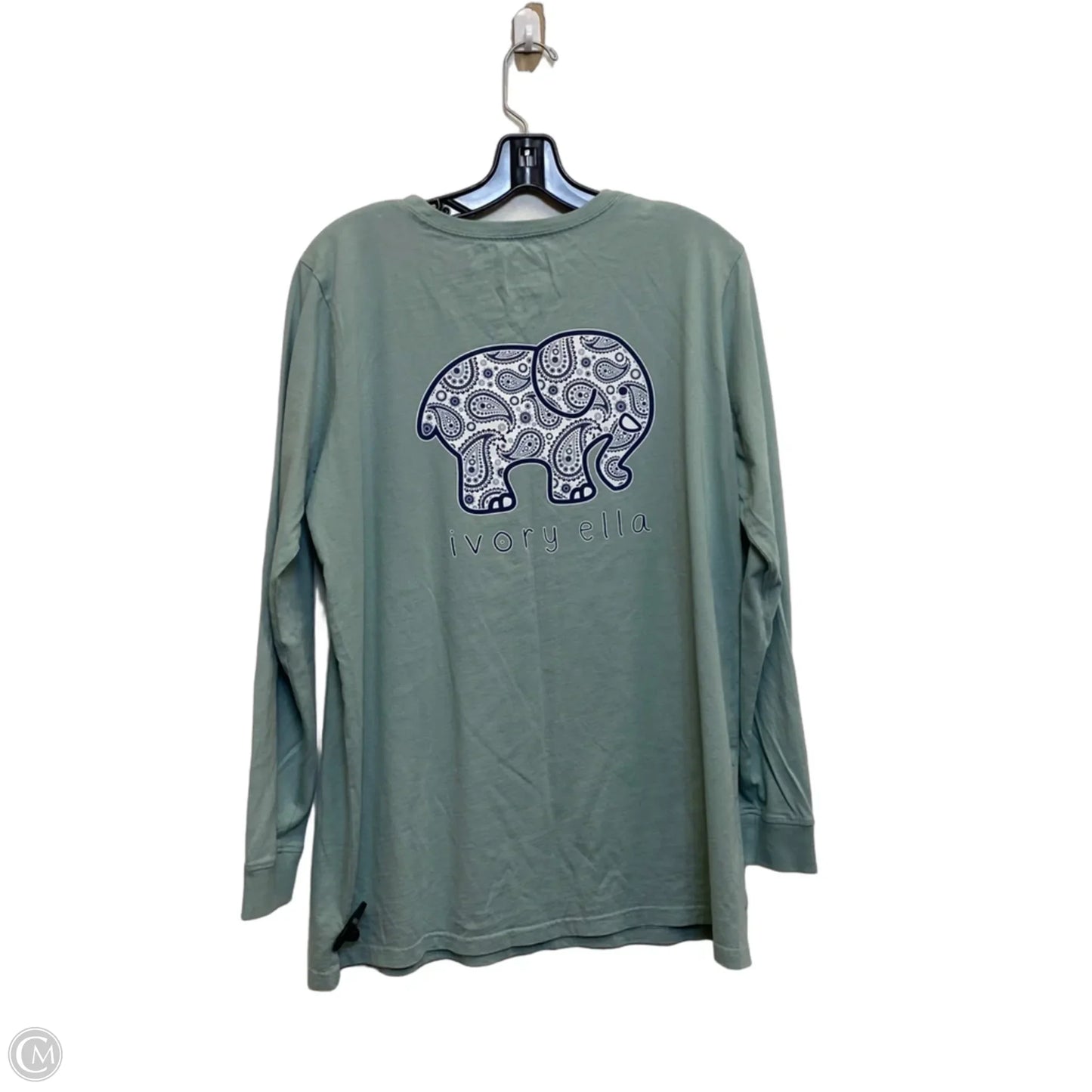 Top Long Sleeve By Ivory Ella In Green, Size: Xl
