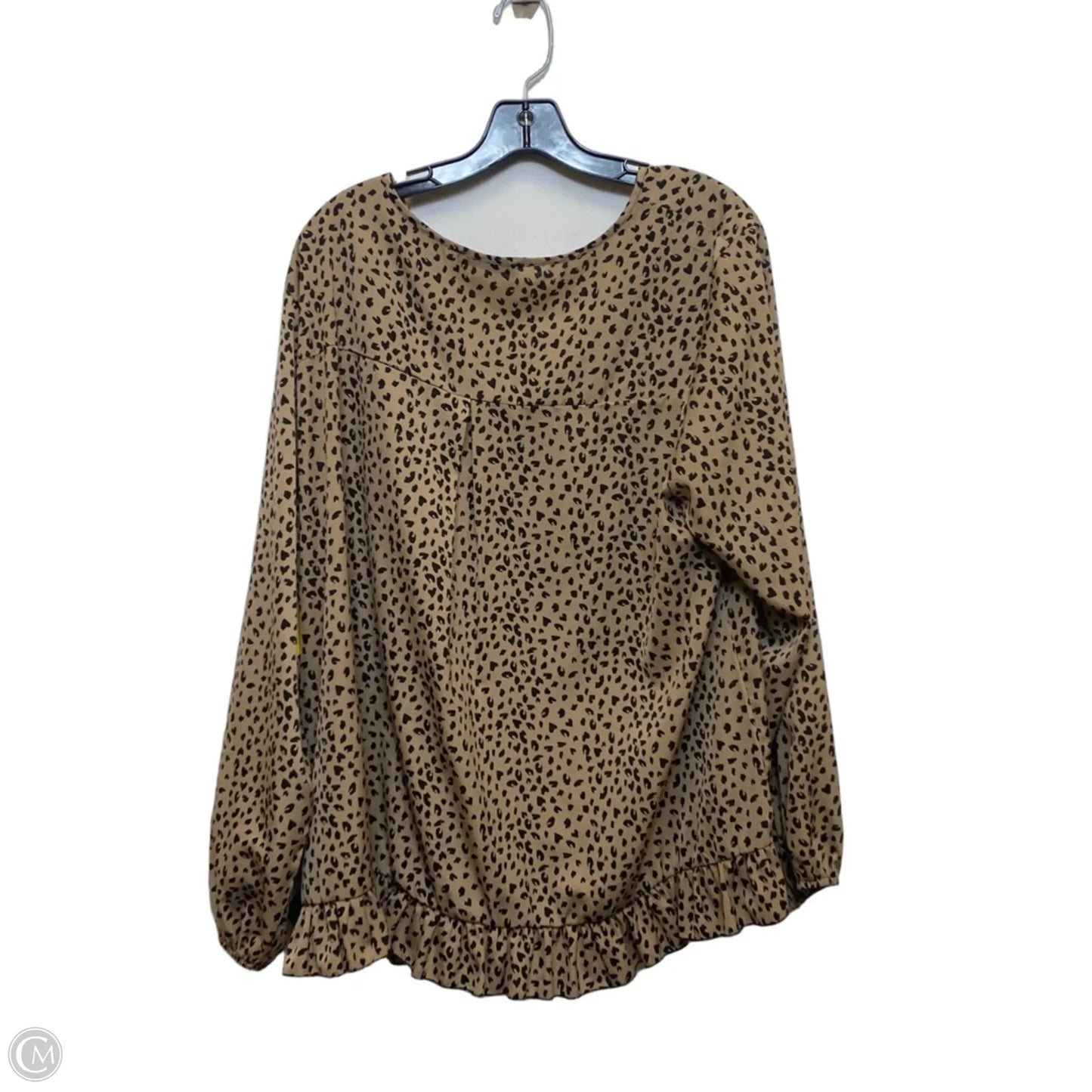 Top Long Sleeve By Shein In Animal Print, Size: 1x