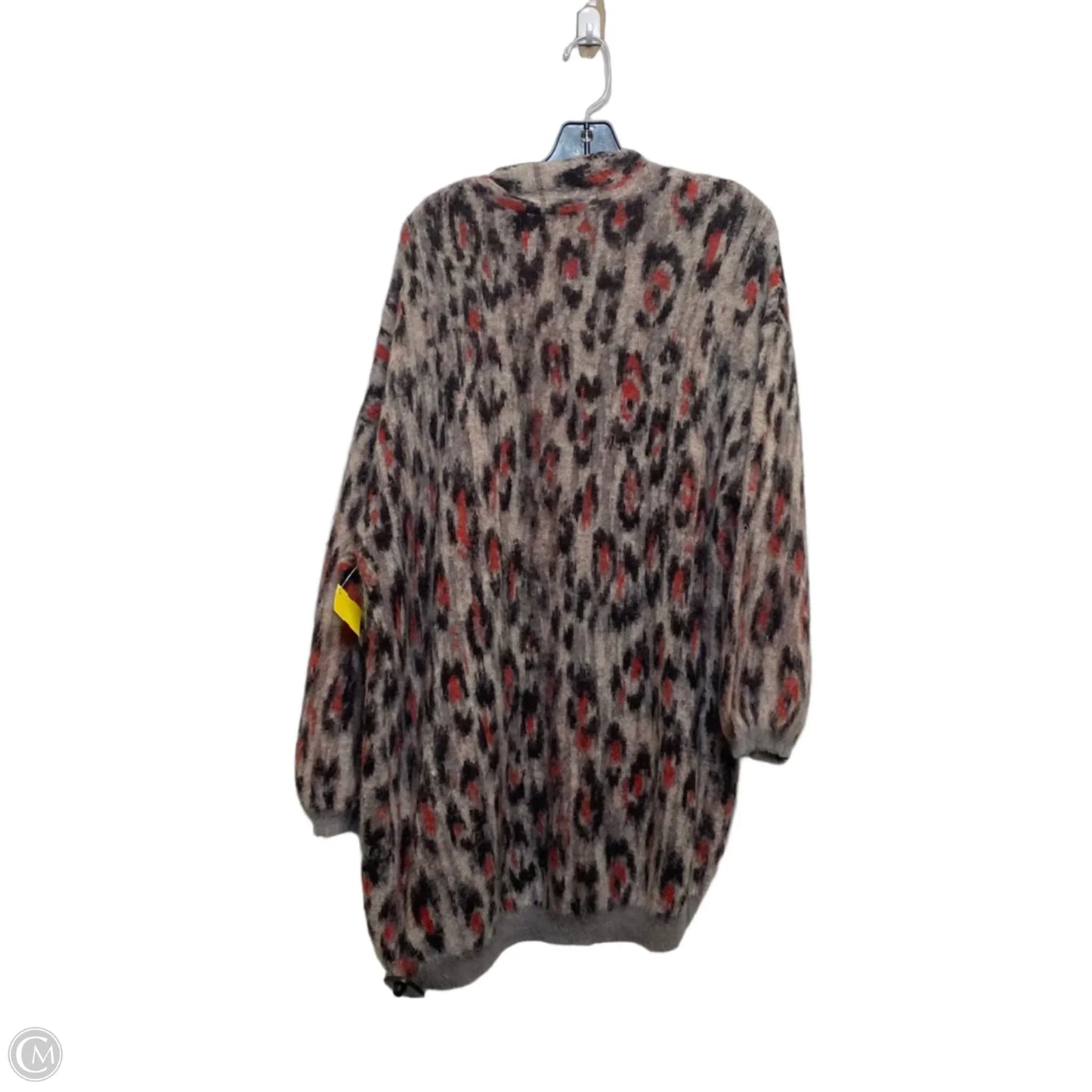 Cardigan By Anthropologie In Grey & Red, Size: L