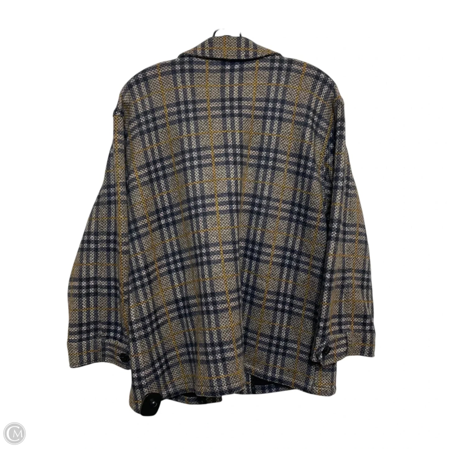 Jacket Shirt By Liverpool In Blue & Cream, Size: S