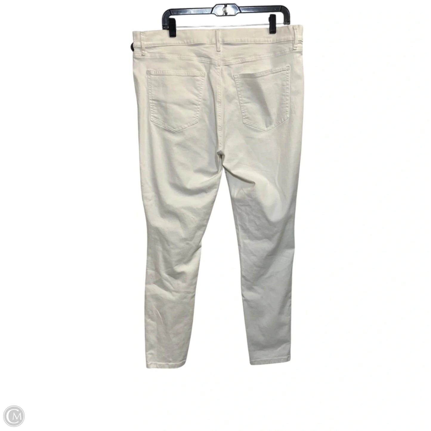 Jeans Straight By Ann Taylor In White Denim, Size: 14