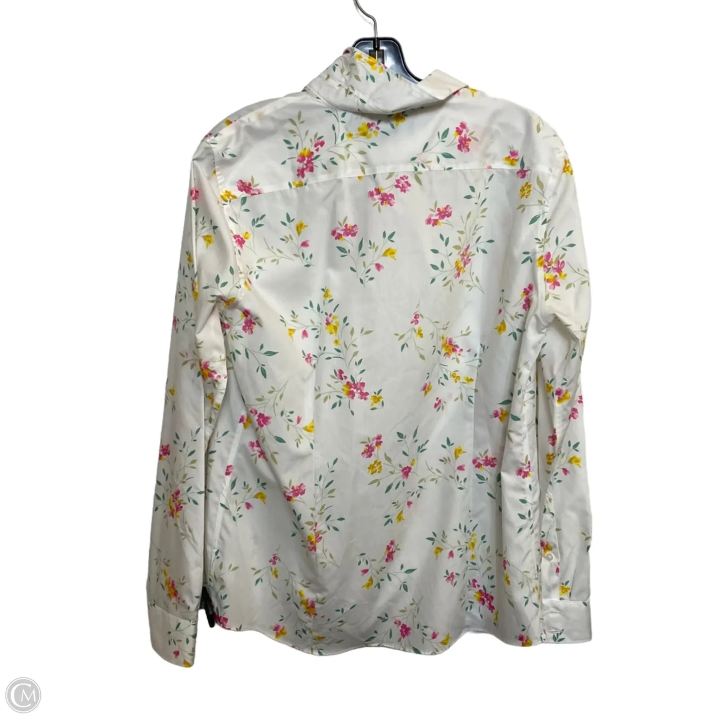 Top Long Sleeve By Lands End In White, Size: L