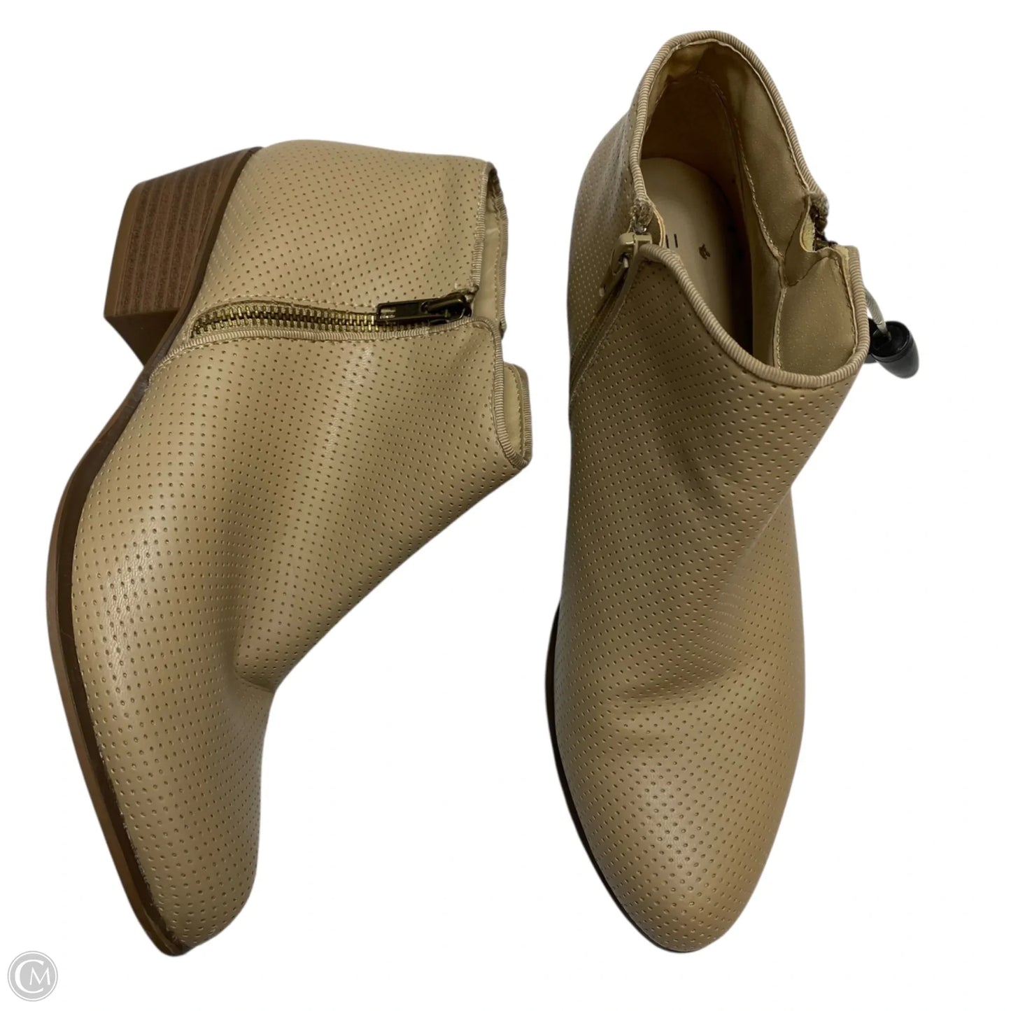 Boots Ankle Flats By Esprit In Beige, Size: 8.5