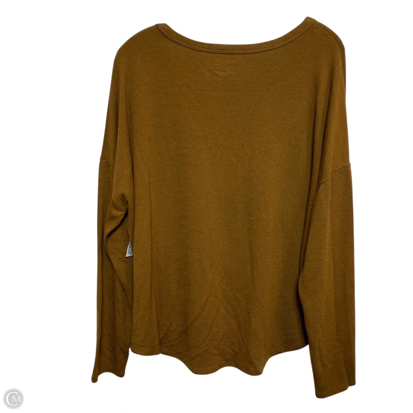 Top Long Sleeve Basic By Time And Tru In Brown, Size: Xl