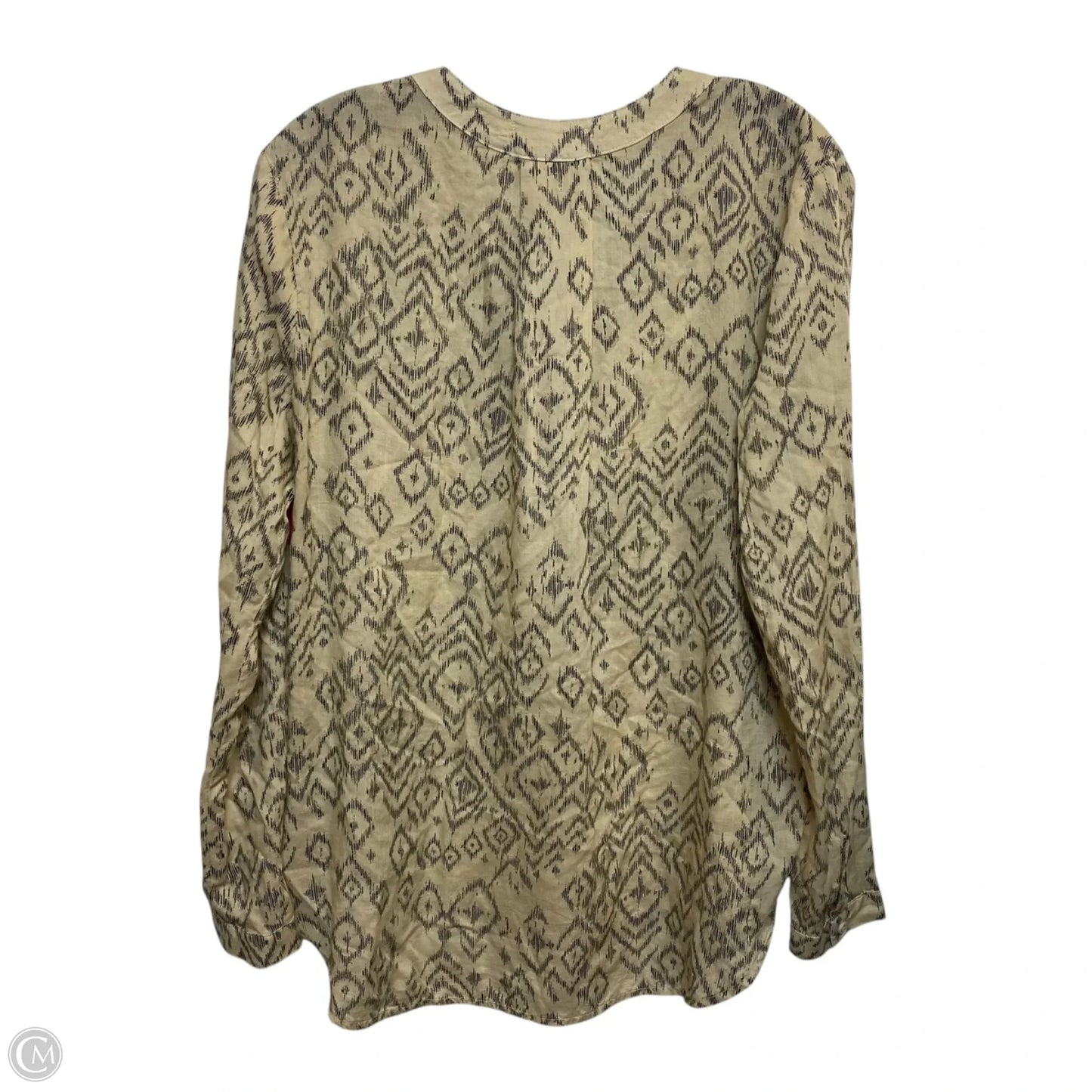 Top Long Sleeve By Cloth & Stone In Black & Cream, Size: S