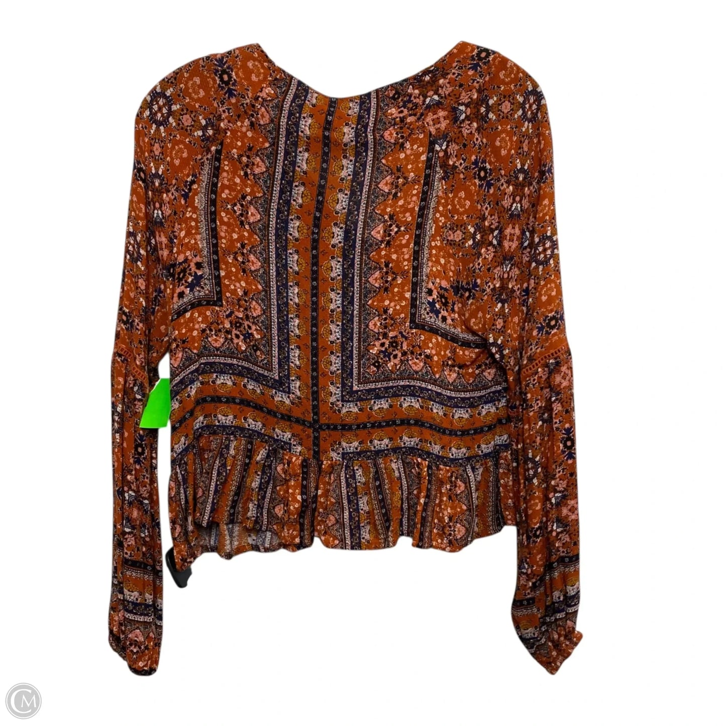 Top Long Sleeve By Altard State In Brown & Pink, Size: S