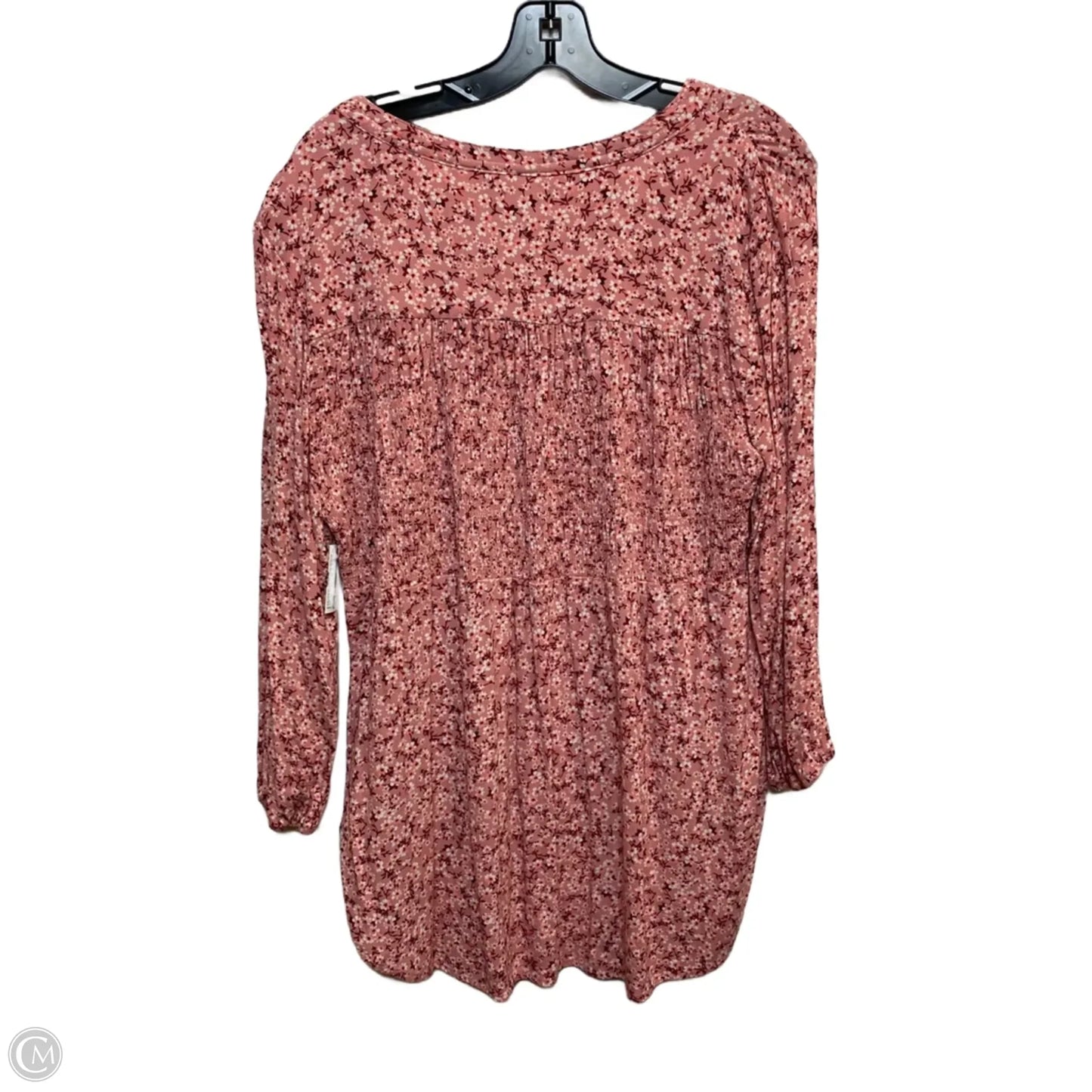 Top Long Sleeve By Knox Rose In Pink, Size: Xl