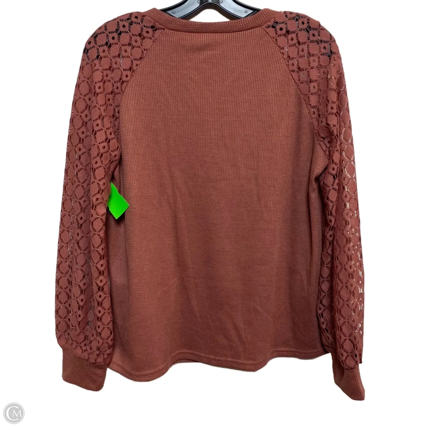 Top Long Sleeve By Shein In Pink, Size: M