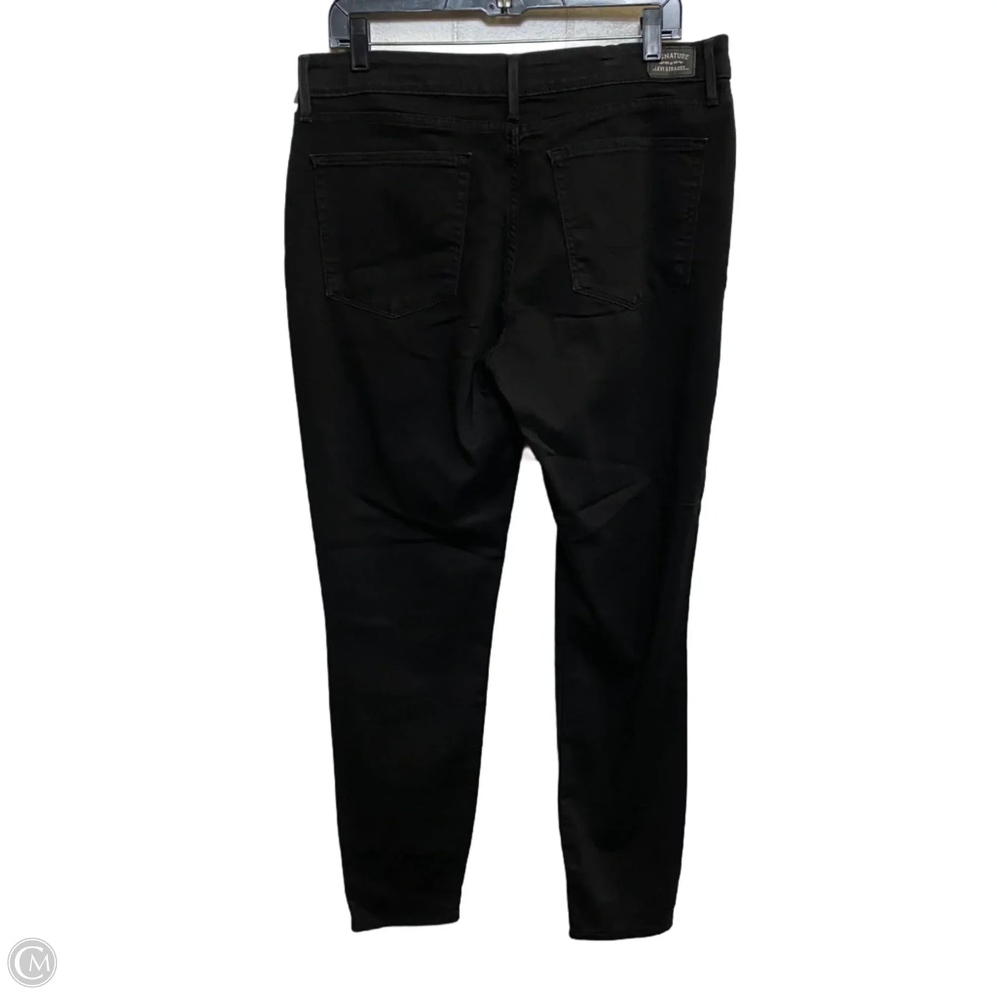 Jeans Skinny By Levis In Black Denim, Size: 14