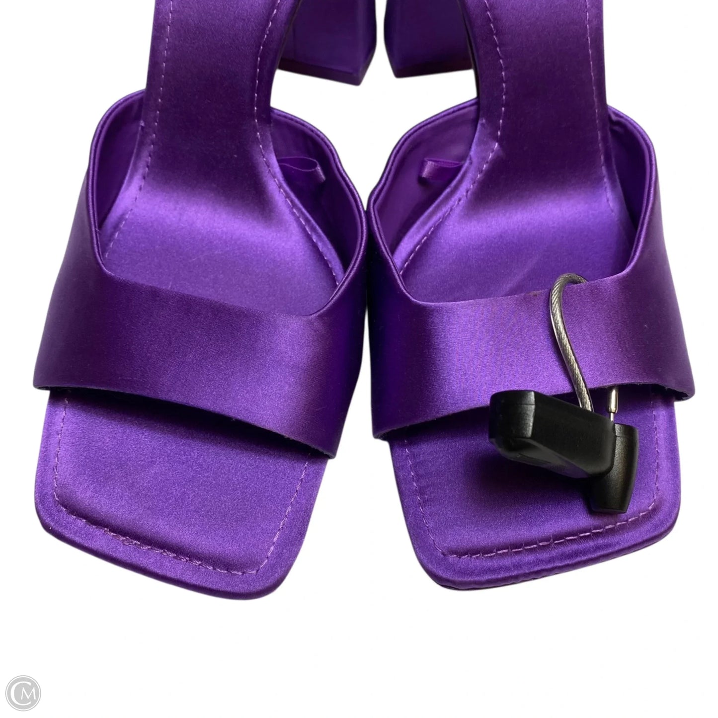 Shoes Heels Block By Zara In Purple, Size: 7.5
