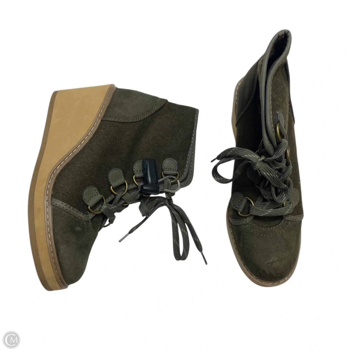 Boots Ankle Heels By Merona In Green, Size: 7.5