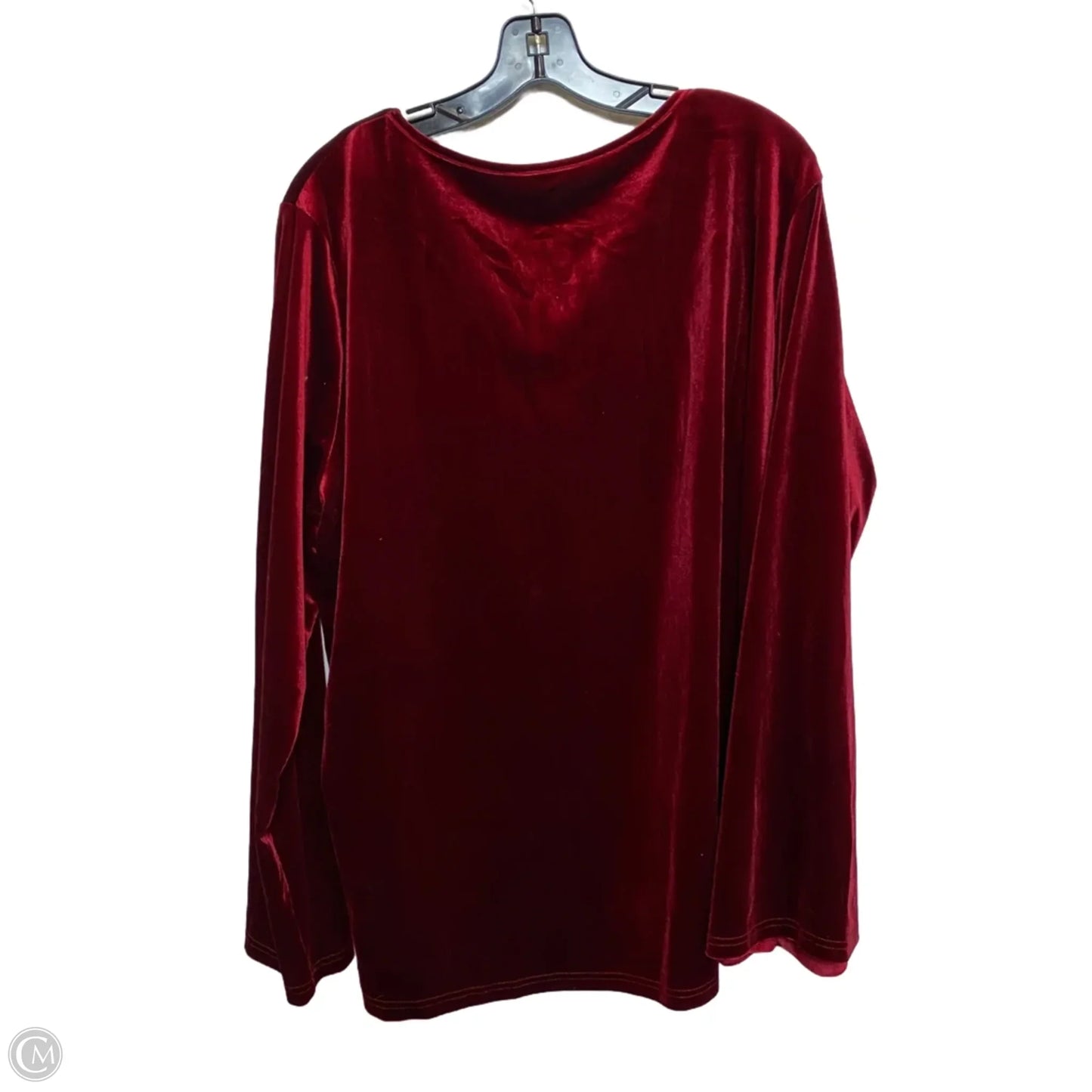 Top Long Sleeve By Clothes Mentor In Red, Size: 4x