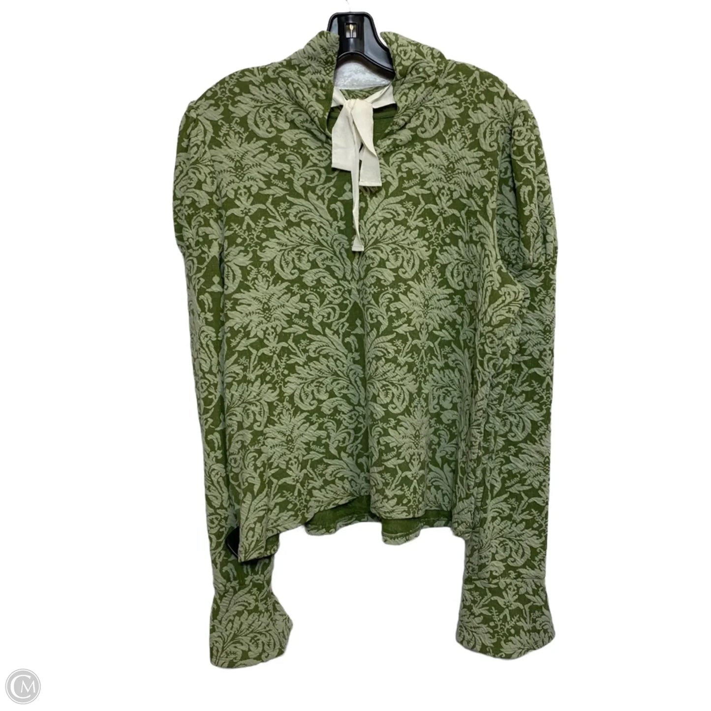 Top Long Sleeve By Anthropologie In Green, Size: 1x