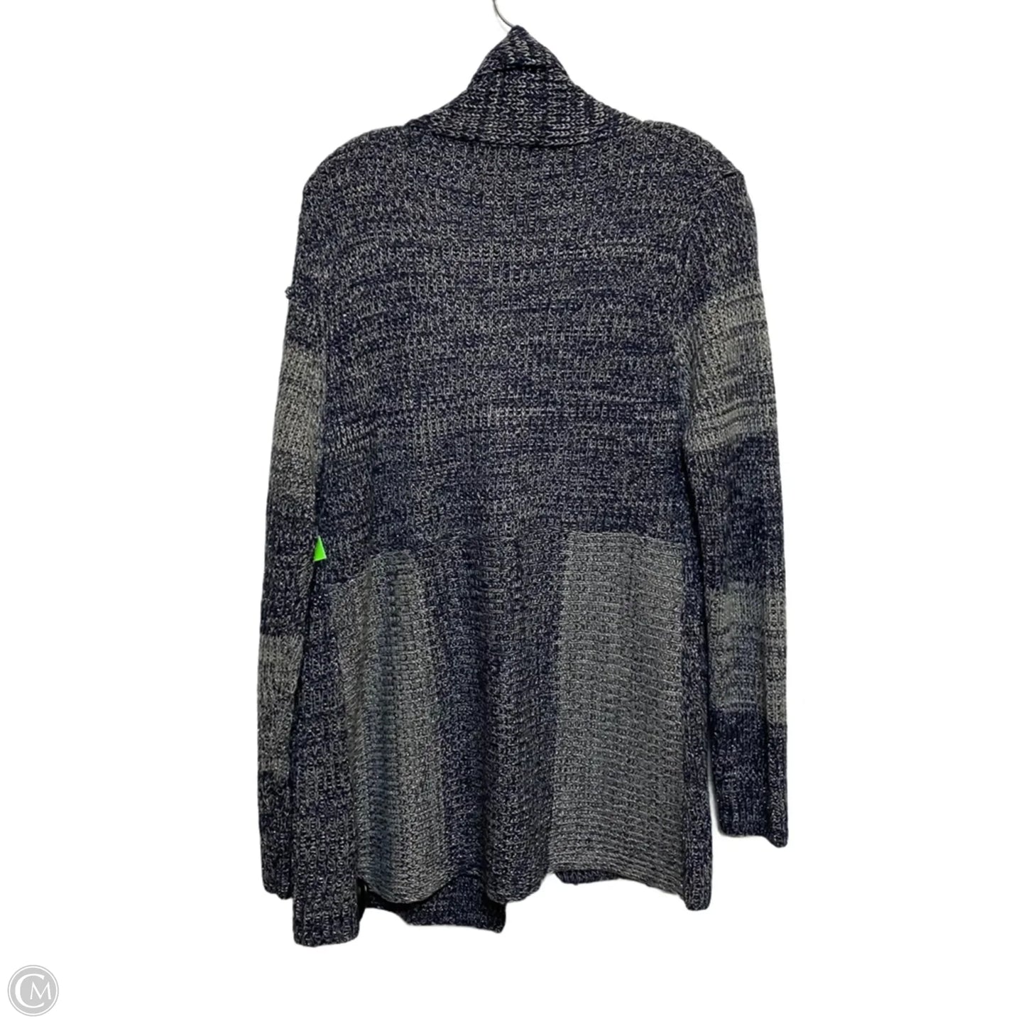 Cardigan By Carol Rose In Blue & Grey, Size: L