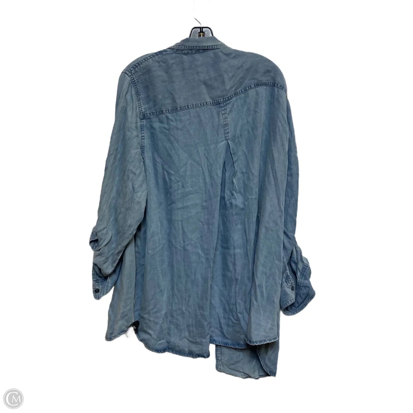 Top Long Sleeve By Velvet Heart In Blue Denim, Size: 3x
