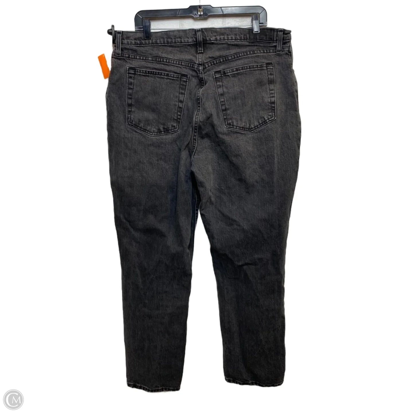 Jeans Straight By Abercrombie And Fitch In Black Denim, Size: 16