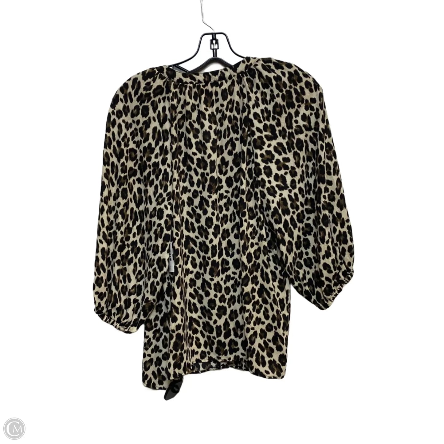Top Long Sleeve By Vince Camuto In Animal Print, Size: M