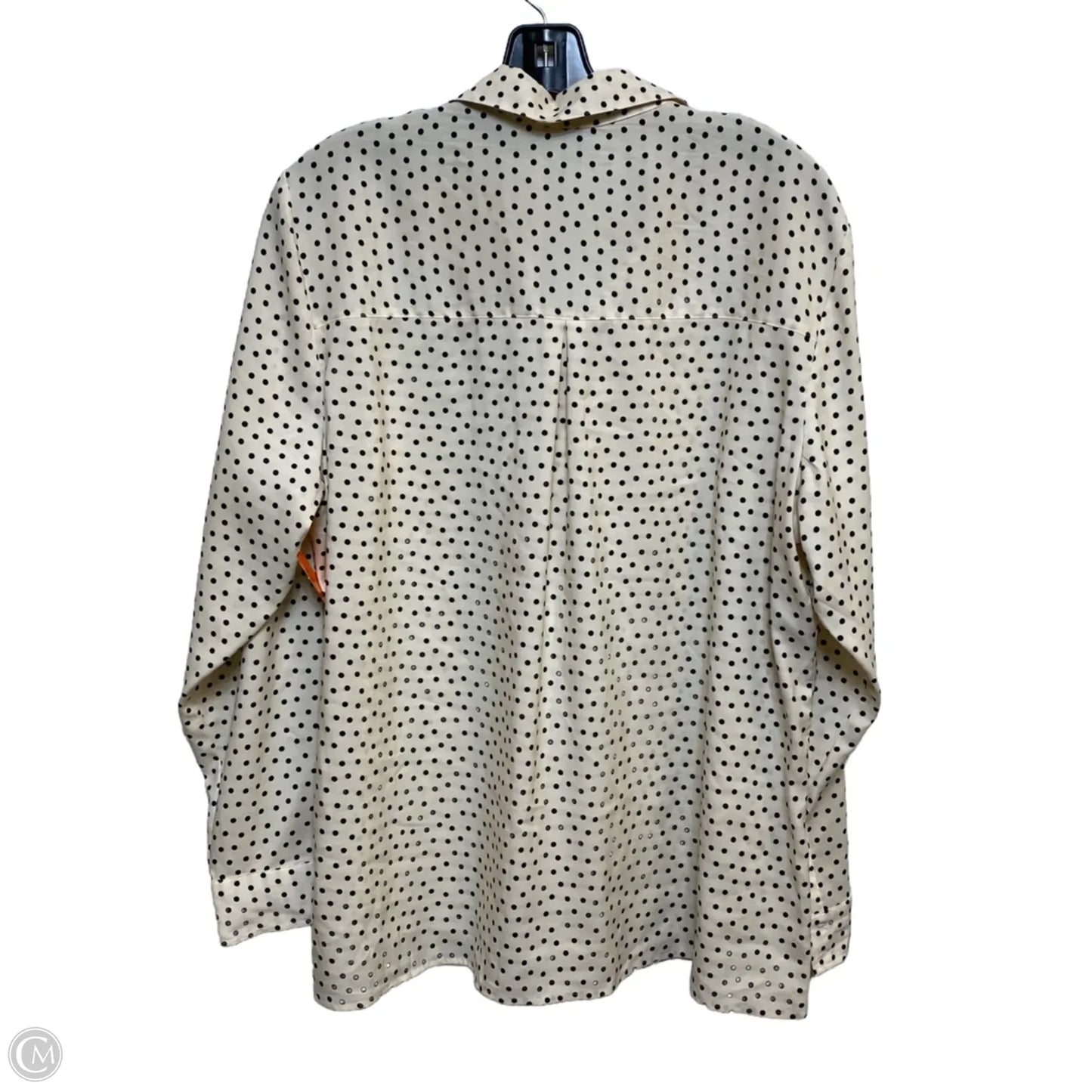 Top Long Sleeve By Express In Black & Cream, Size: Xl