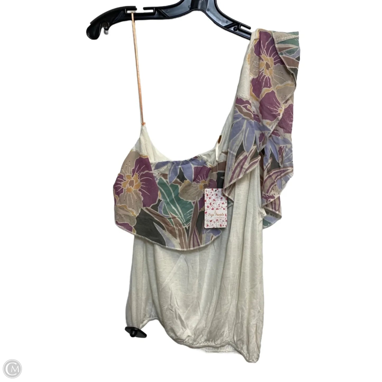 Top Sleeveless By Free Press In Cream & Purple, Size: L