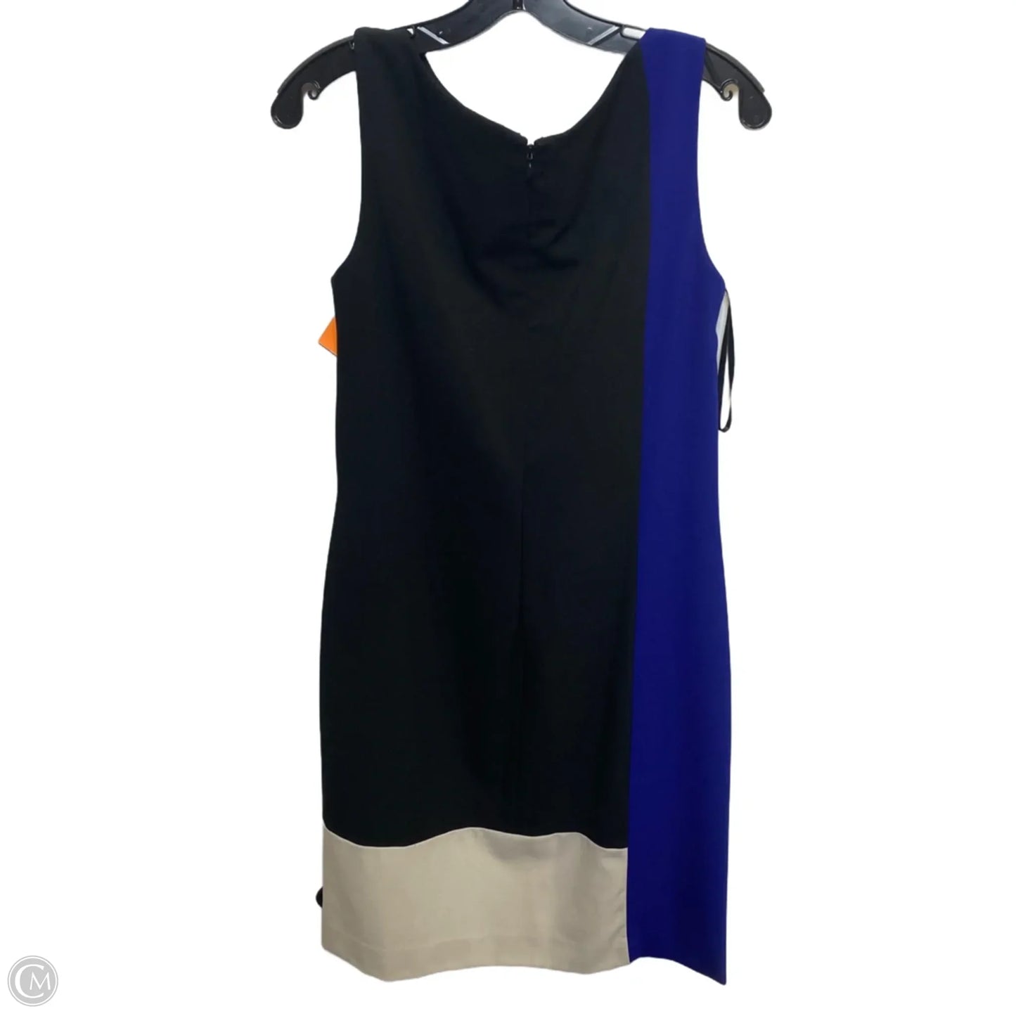 Dress Casual Midi By Lauren By Ralph Lauren In Black & Blue, Size: L